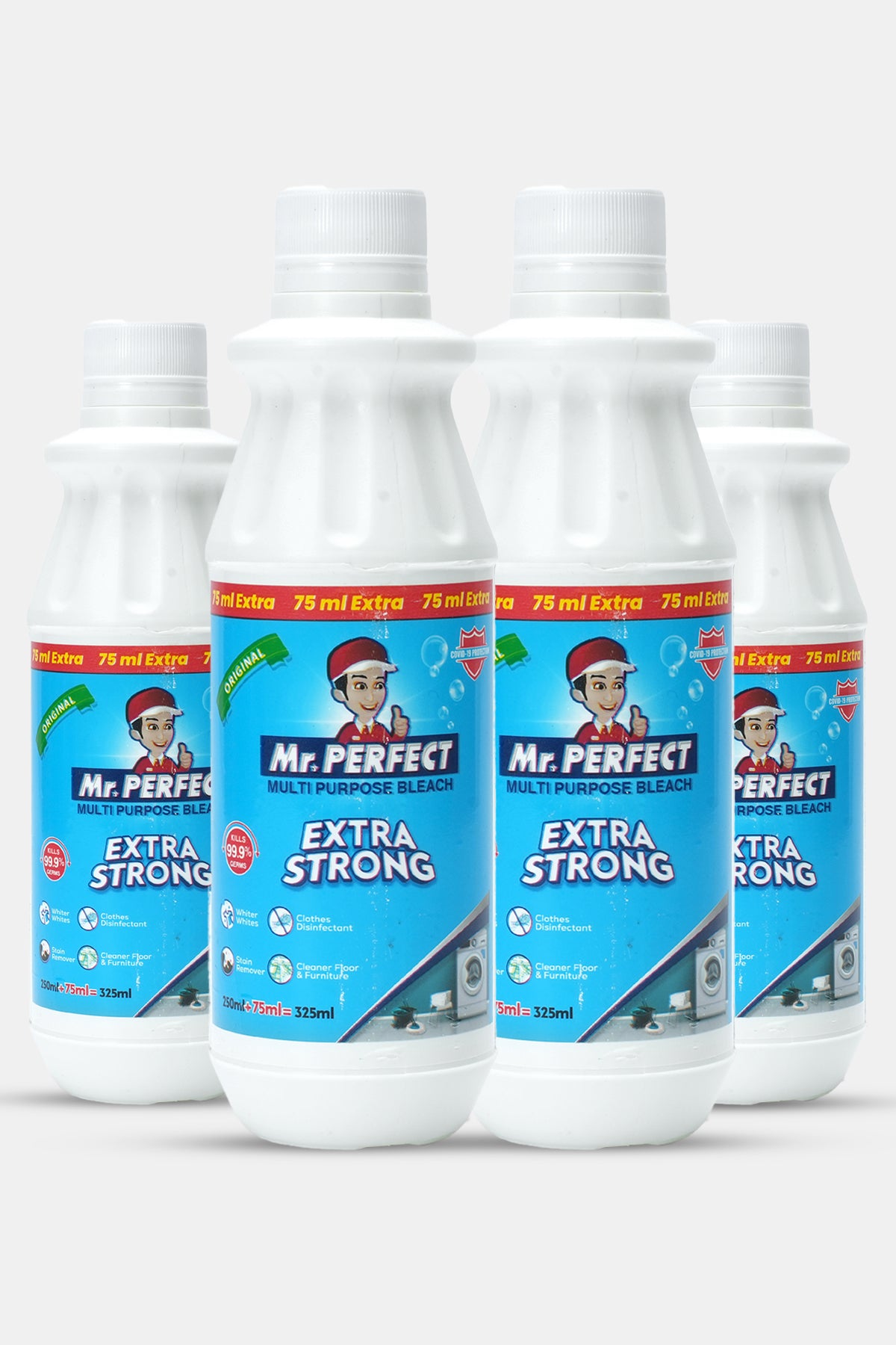 Mr. PERFECT Multi Purpose Bleach 250 ML+75 ML Extra (Pack Of 4)