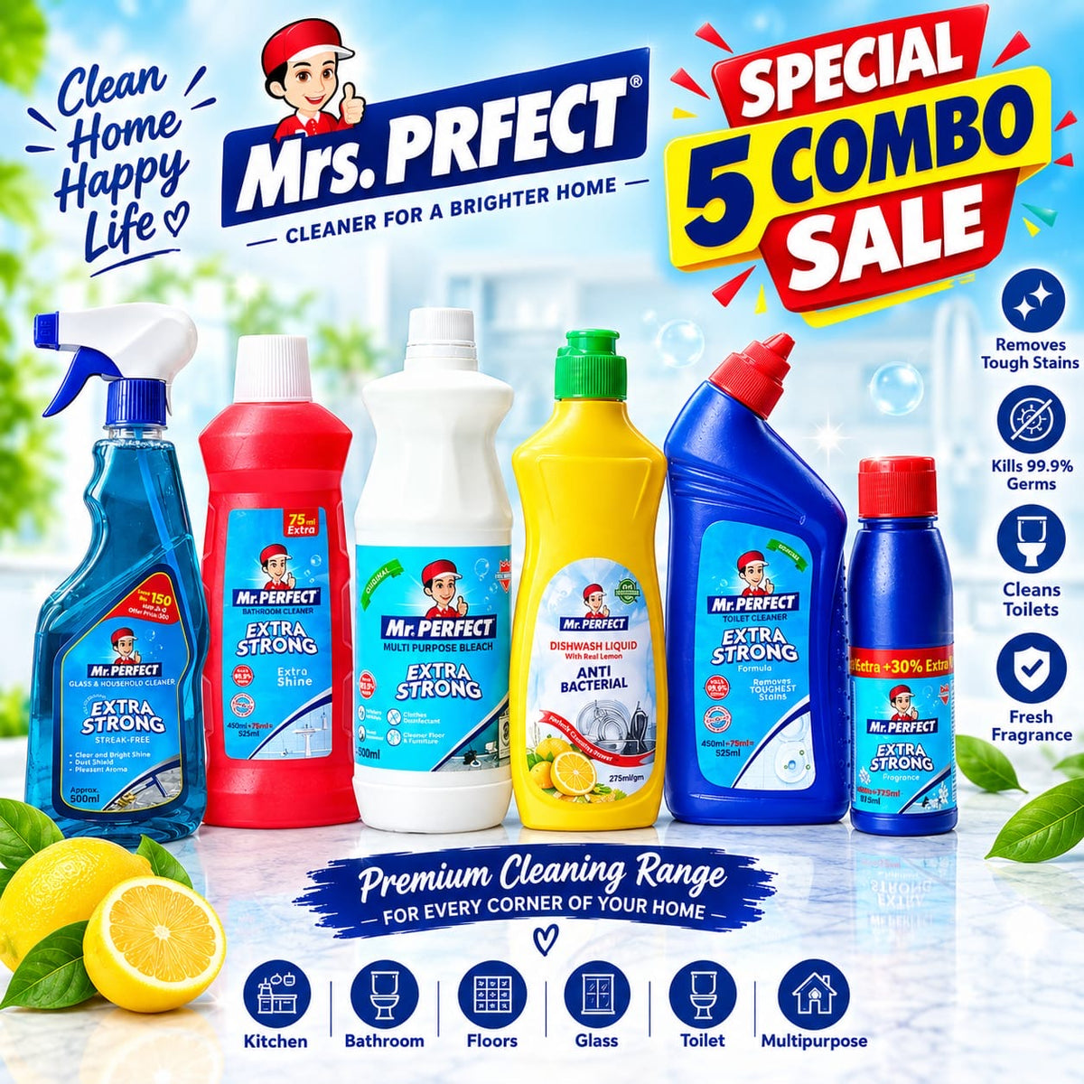Mr. Perfect Combo 5 – Complete Home Cleaning Collection
