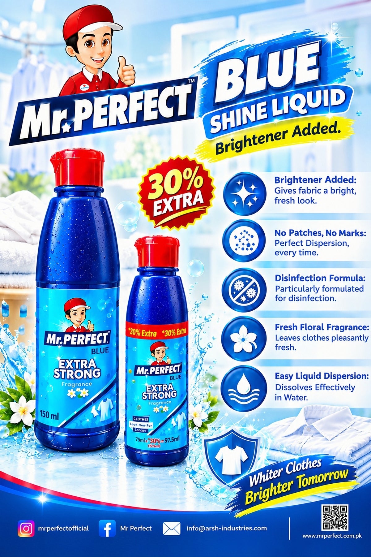 Mr. PERFECT BLUE FLORAL 150 ML