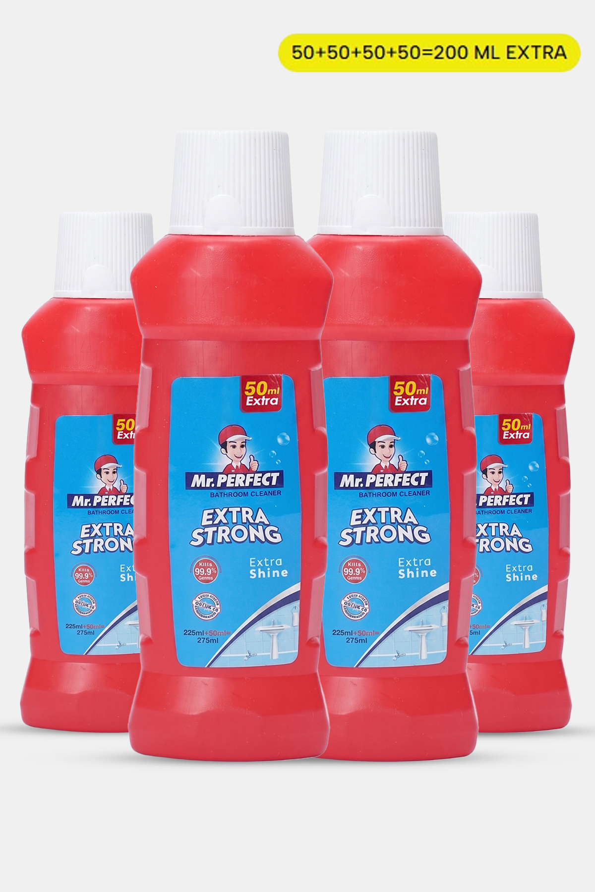 Mr. PERFECT BATHROOM CLEANER FLORAL 225 ML+50 ML Extra (Pack Of 4)